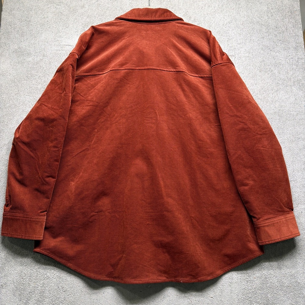 Madewell Womens Corduroy Shacket Oversized Button Up Jacket Orange XL - Picture 9 of 10